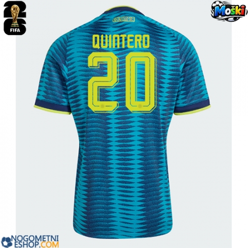 Moški Nogometni dresi Kolumbija Juan Fernando Quintero #20 Gostujoči SP 2026 Kratek Rokav